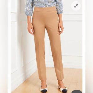 Talbots Chatham Ankle Pants with Button Detail in Toasted Coconut 2P